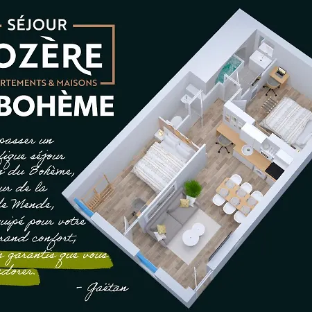 Le Boheme - Spa/netflix/wifi Fibre - Sejour Lozere Apartmán